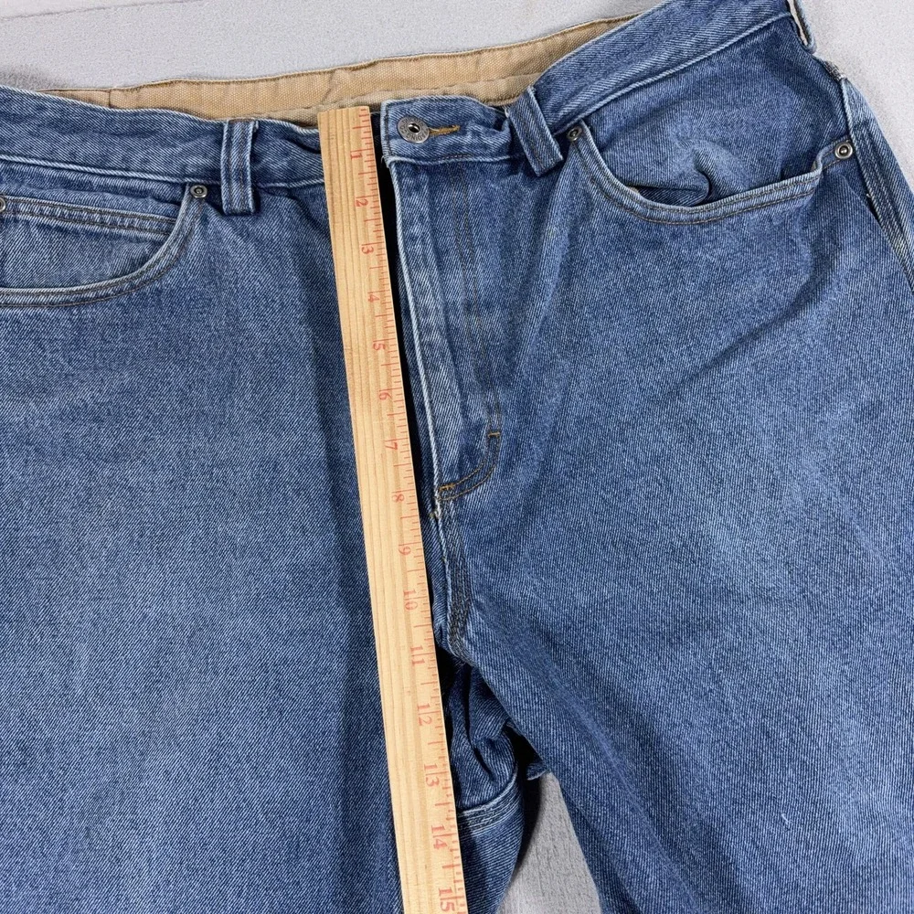 Duluth Trading Jeans Mens 38x32 Blue Denim Straight‎ Leg Work Pants Casual